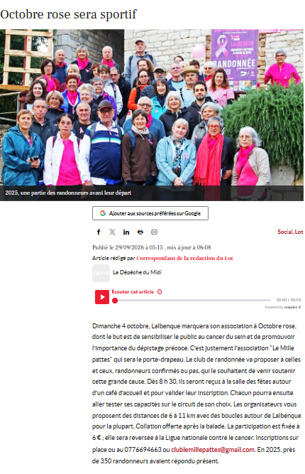 Actualités article or la depeche